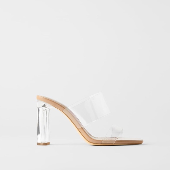 vinyl sandals with methacrylate heel